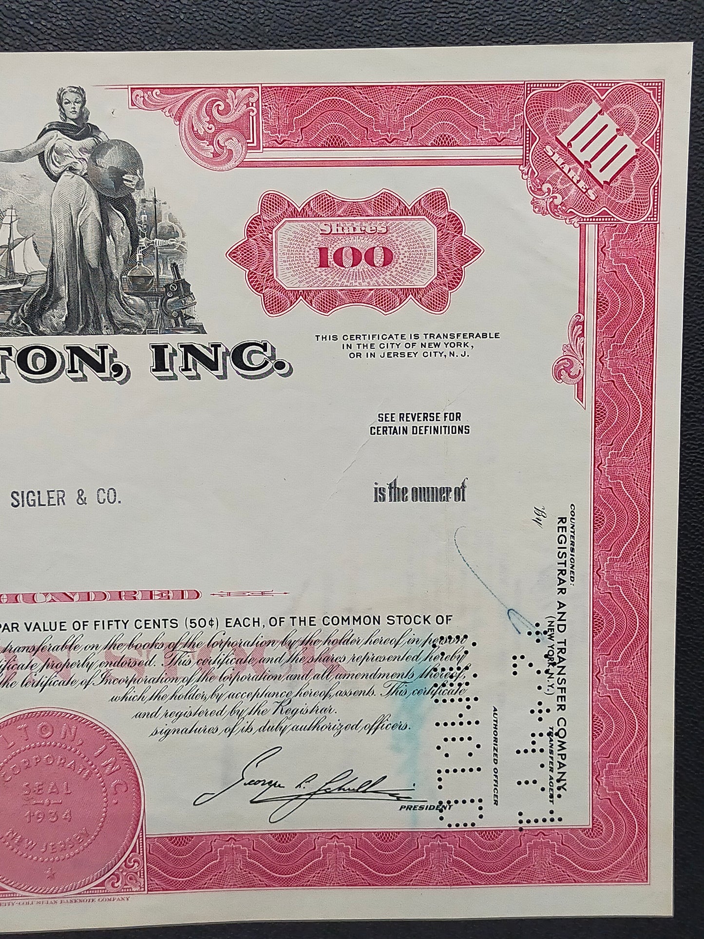 Historische Aktie Shulton, Inc. 1967 – Old Spice