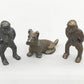 Antikes Bronze Figuren Set  2 Figuren und 1 Hund