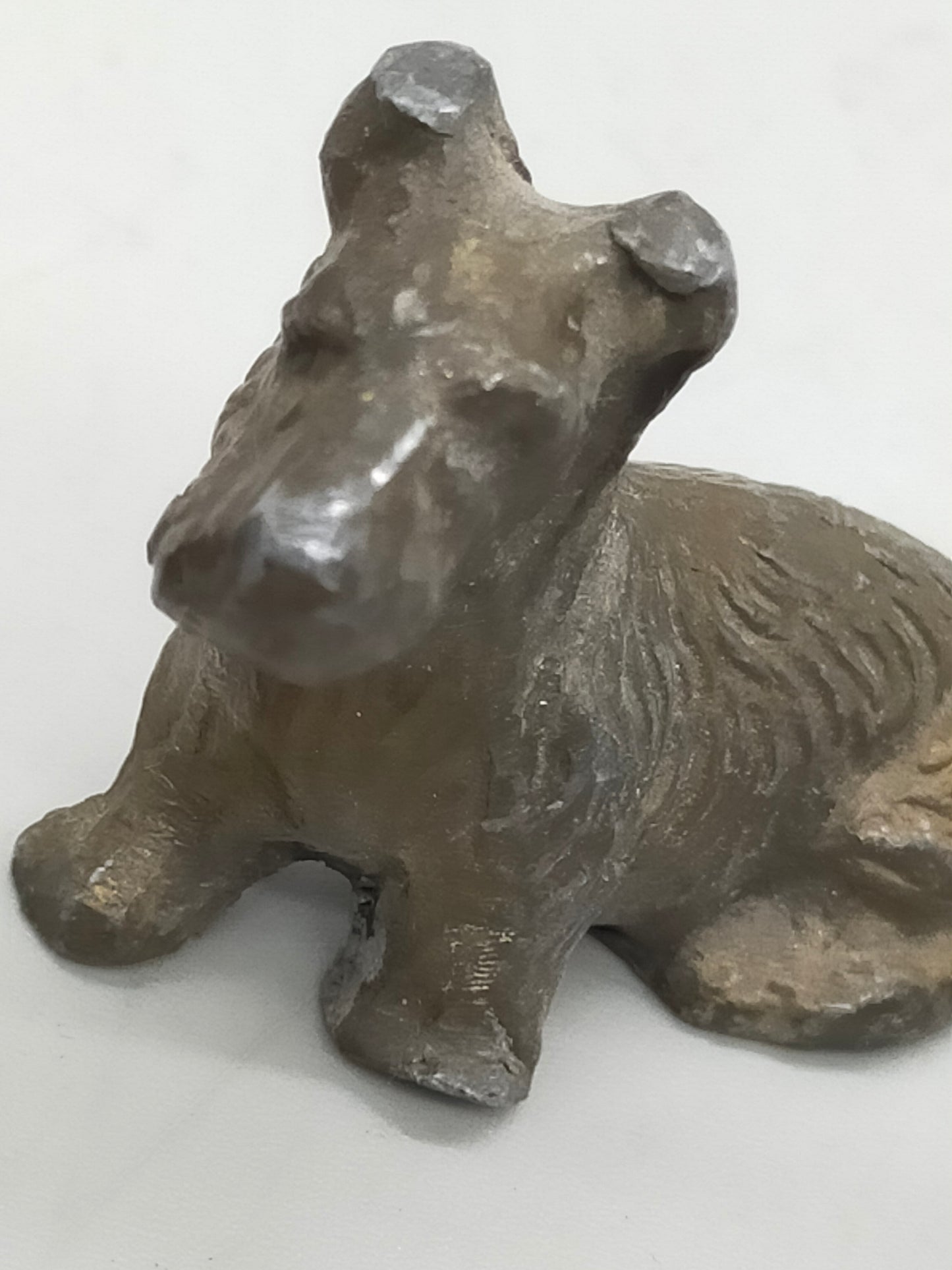 Antikes Bronze Figuren Set  2 Figuren und 1 Hund