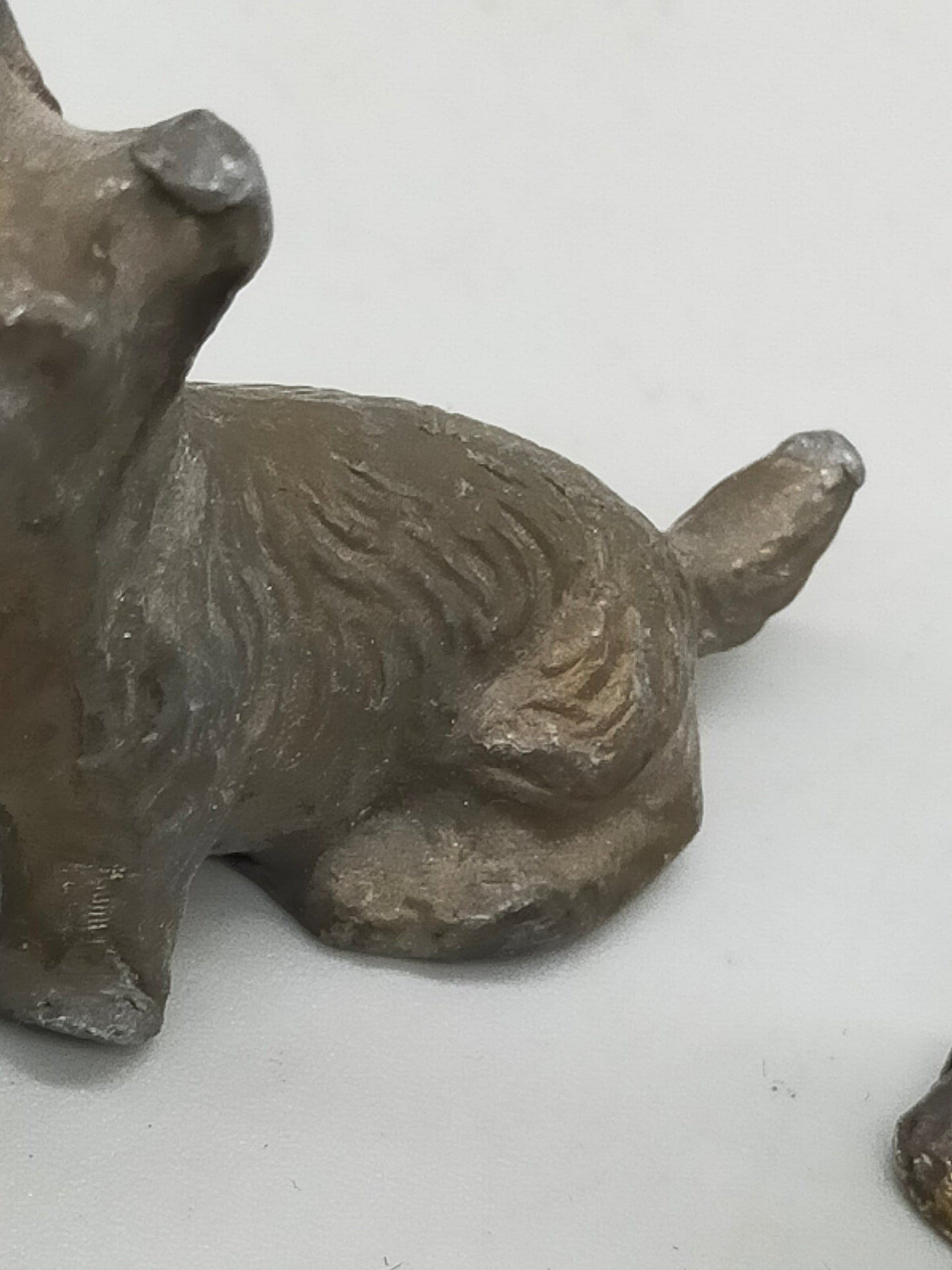 Antikes Bronze Figuren Set  2 Figuren und 1 Hund