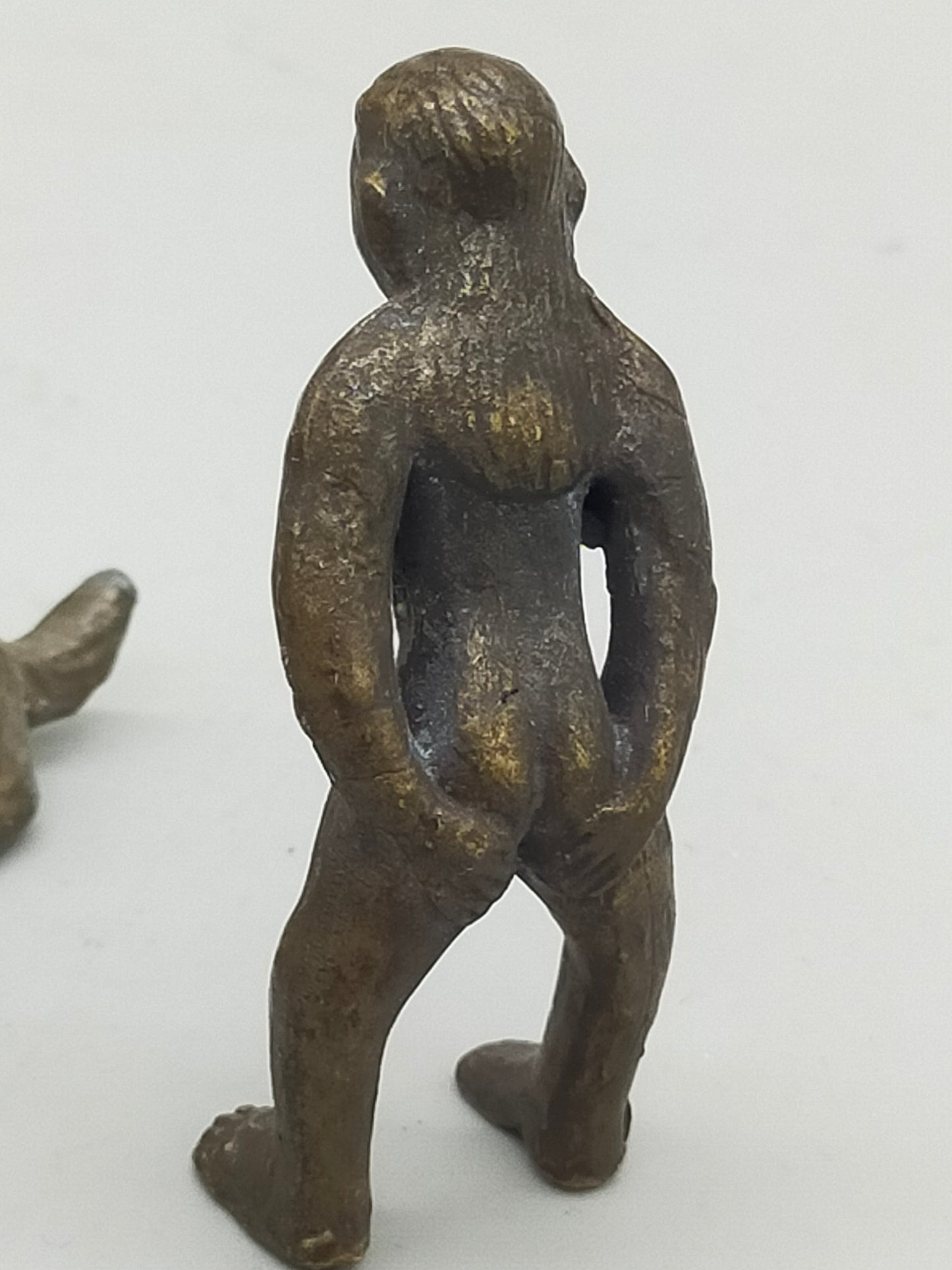 Antikes Bronze Figuren Set  2 Figuren und 1 Hund