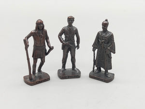 3 Vintage Bronze Figuren – Chato, Doc Holliday & Samurai 1