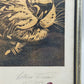 Originaler Grafik Lothar Werner Linolschnitt Leopard 1954