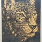Originaler Grafik Lothar Werner Linolschnitt Leopard 1954