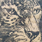 Originaler Grafik Lothar Werner Linolschnitt Leopard 1954