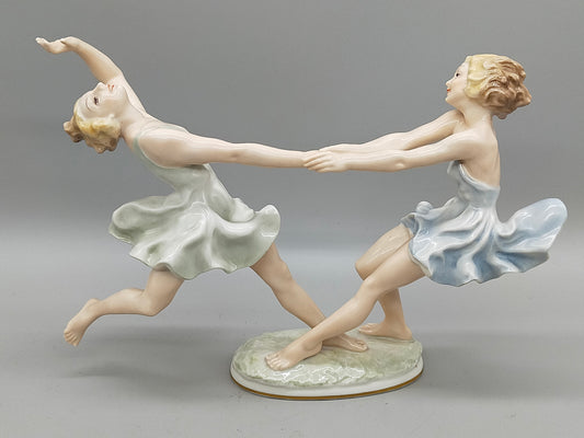 Elegante Hutschenreuther Porzellanfigur Maientanz