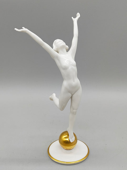 hutschenreuther Porzellanfigur Kugelänzerin Art Déco Eleganz