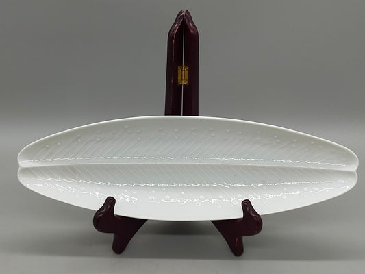 Elegante Rosenthal Porzellan Servierschale Weißes Blatt