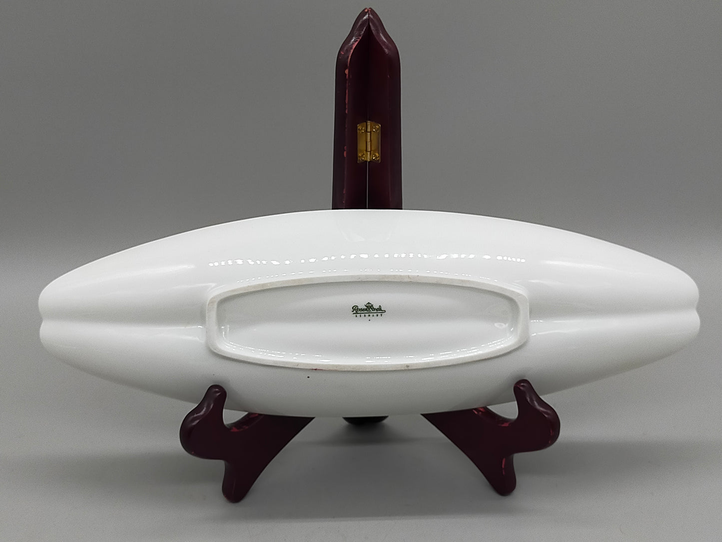 Elegante Rosenthal Porzellan Servierschale Weißes Blatt