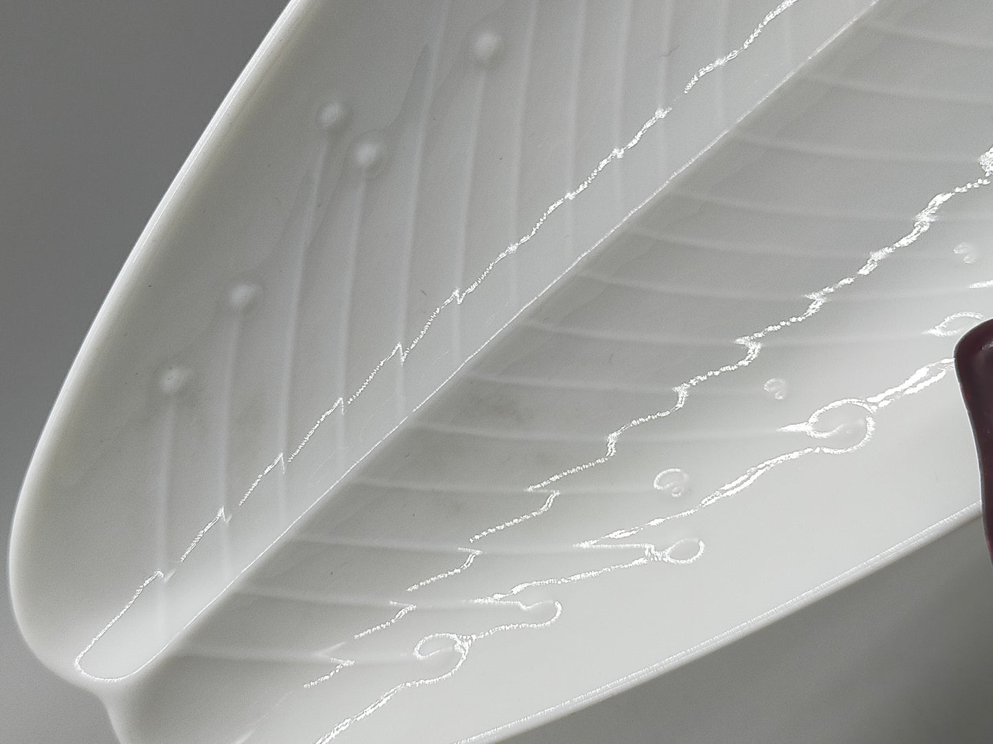 Elegante Rosenthal Porzellan Servierschale Weißes Blatt