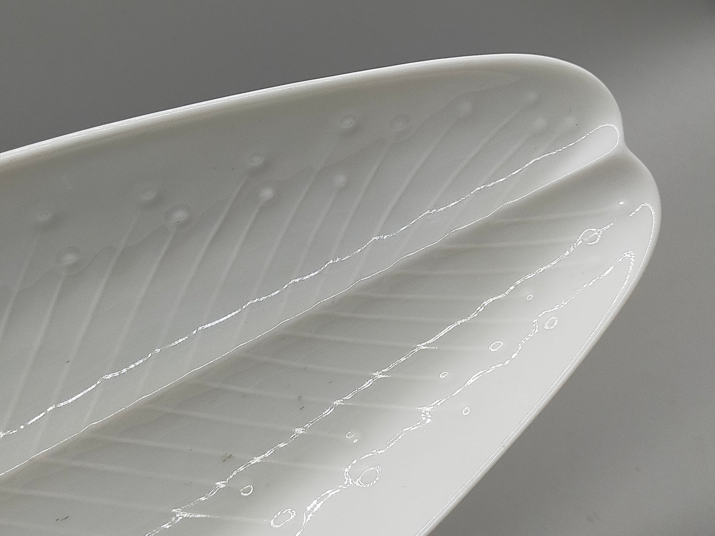 Elegante Rosenthal Porzellan Servierschale Weißes Blatt