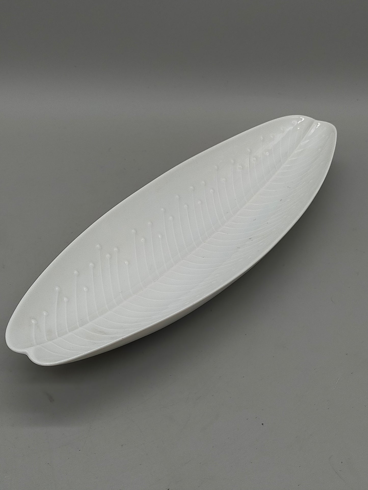 Elegante Rosenthal Porzellan Servierschale Weißes Blatt