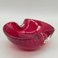 Murano Sommerso Schale – Rote Vintage Glas Schale