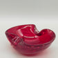 Murano Sommerso Schale – Rote Vintage Glas Schale