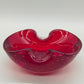 Murano Sommerso Schale – Rote Vintage Glas Schale