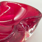 Murano Sommerso Schale – Rote Vintage Glas Schale