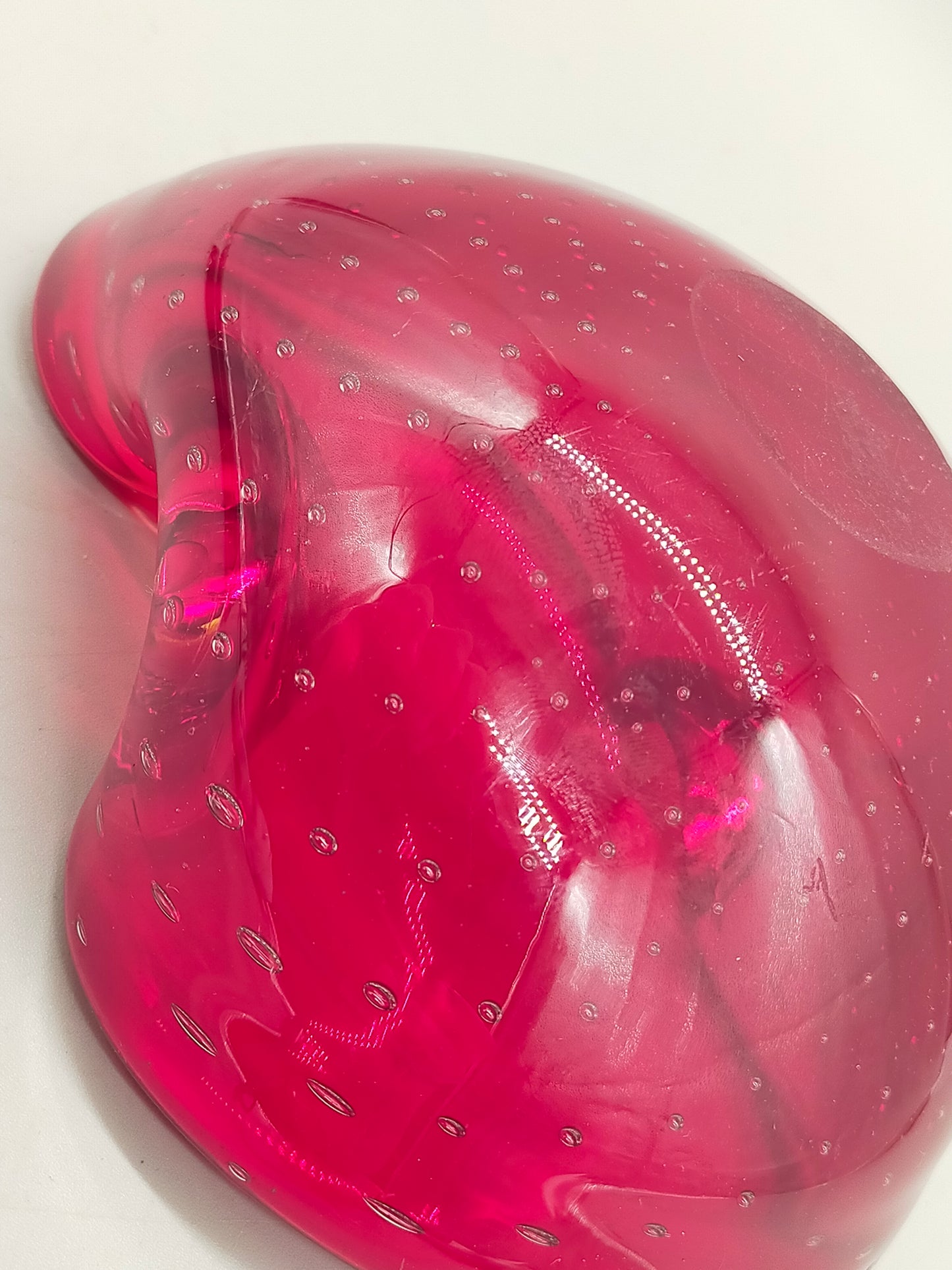 Murano Sommerso Schale – Rote Vintage Glas Schale