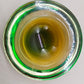 Murano Sommerso Glas Schale  Grün & Braun Vintage Design