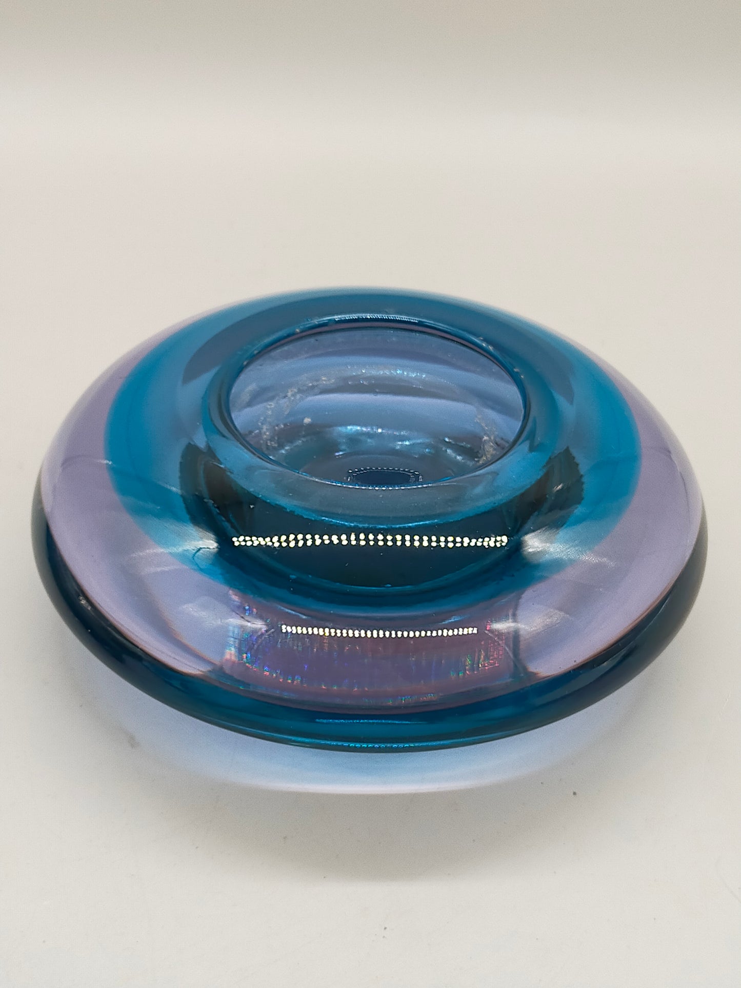 Exquisites Murano Glas Kunstobjekt  Stilvolle Kerzenhalter