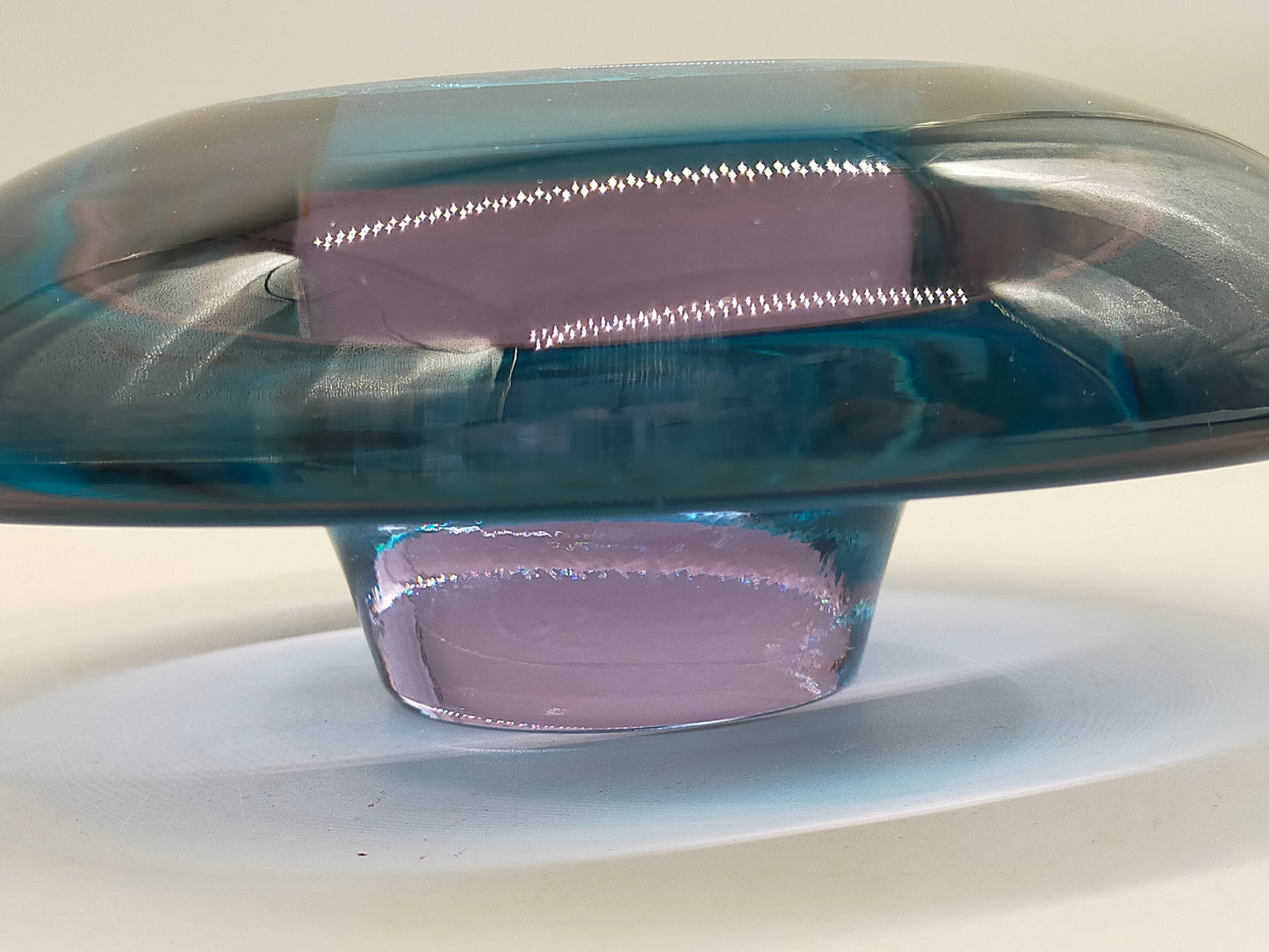 Exquisites Murano Glas Kunstobjekt  Stilvolle Kerzenhalter