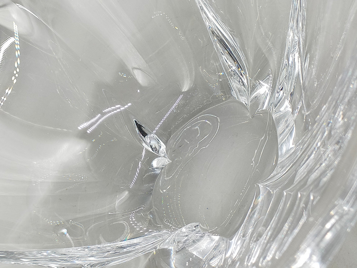 Exklusive Daum France Kristall Schale  Organisches Wave Design