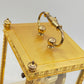 Prunkvolle Schatz Drehpendel Tisch Uhr Barock Stil aus Messing