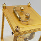 Prunkvolle Schatz Drehpendel Tisch Uhr Barock Stil aus Messing