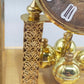 Prunkvolle Schatz Drehpendel Tisch Uhr Barock Stil aus Messing