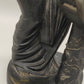 Klassische Bronze Skulptur Frau mit Schale auf Ranken-Säule