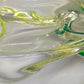Elegante Murano Schale in Grün und Gelb Organische Form