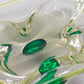 Elegante Murano Schale in Grün und Gelb Organische Form