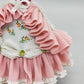 Elegante PM&M Porzellan Figur Dame mit Blumenkorb