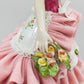 Elegante PM&M Porzellan Figur Dame mit Blumenkorb