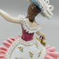 Elegante PM&M Porzellan Figur Dame mit Blumenkorb