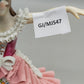Elegante PM&M Porzellan Figur Dame mit Blumenkorb