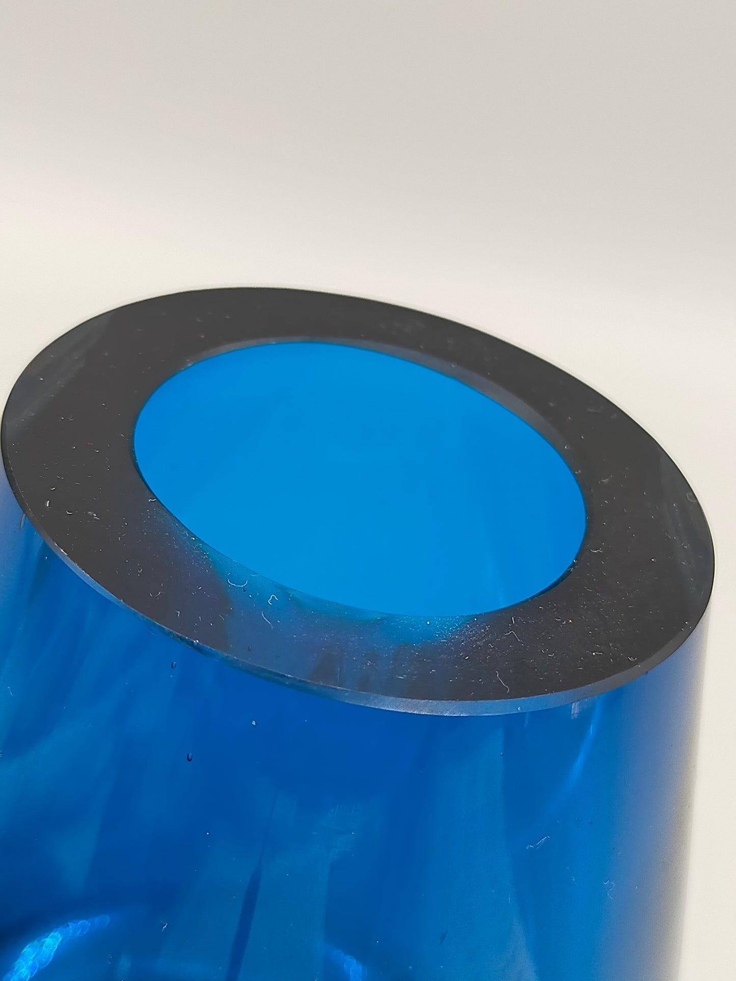 Blauer Murano Glas Vase – Modernes Design mit Struktur Element