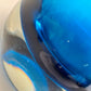 Blauer Murano Glas Vase – Modernes Design mit Struktur Element