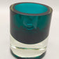 Exklusives Murano Glasvase Minimalistische Vase in Smaragdgrün
