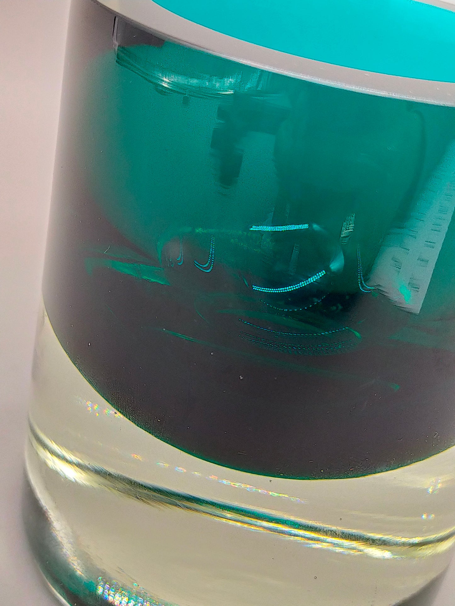 Exklusives Murano Glasvase Minimalistische Vase in Smaragdgrün