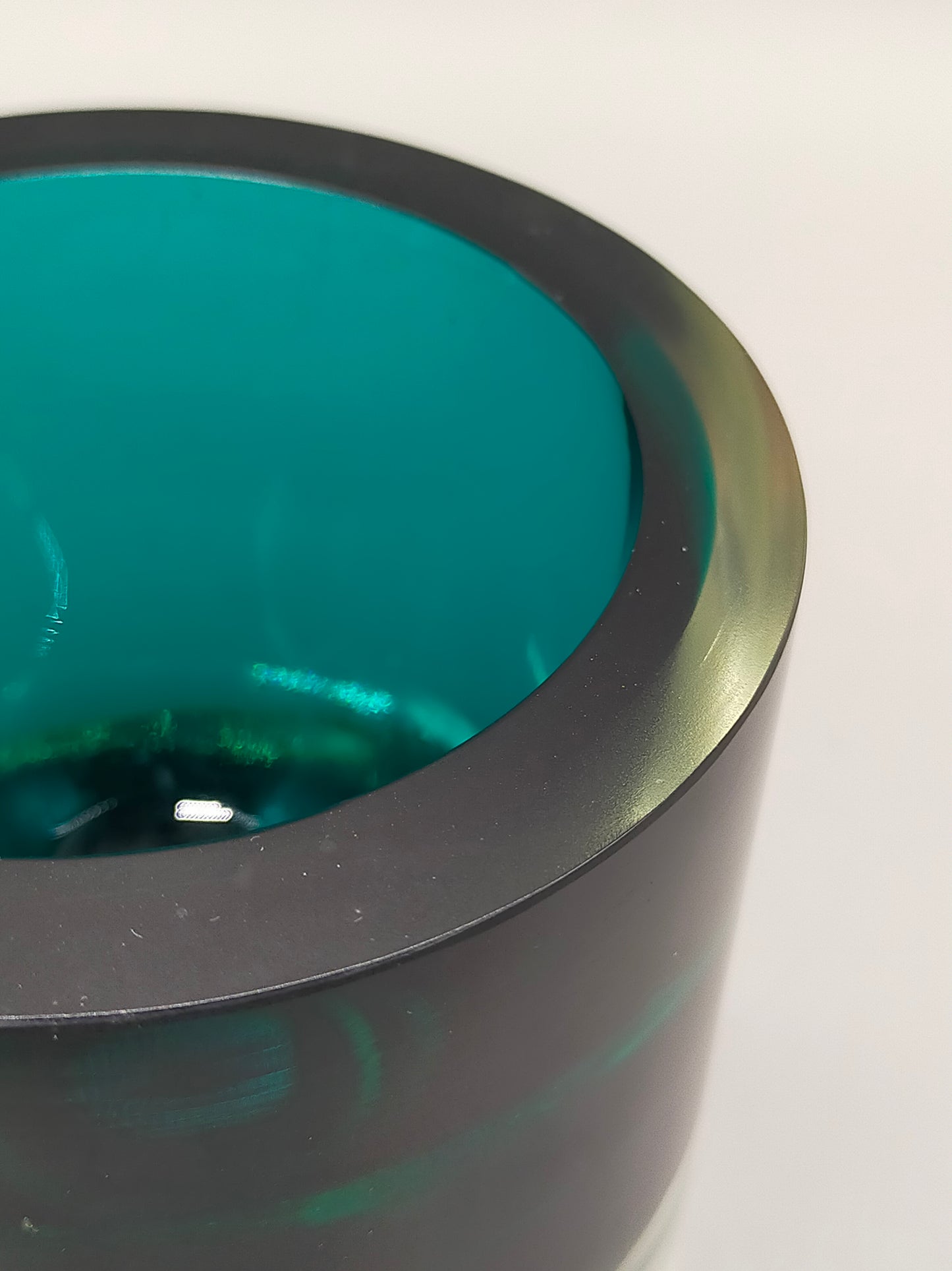 Exklusives Murano Glasvase Minimalistische Vase in Smaragdgrün