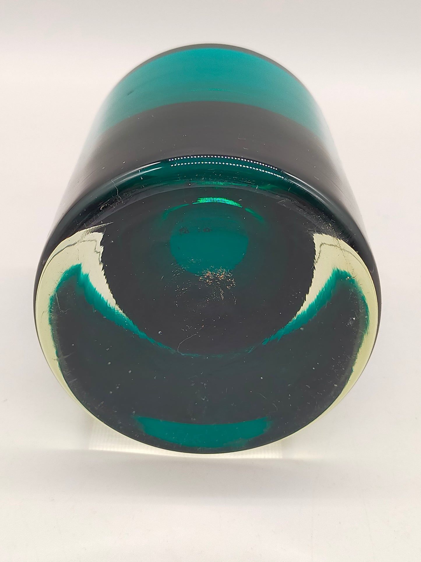 Exklusives Murano Glasvase Minimalistische Vase in Smaragdgrün