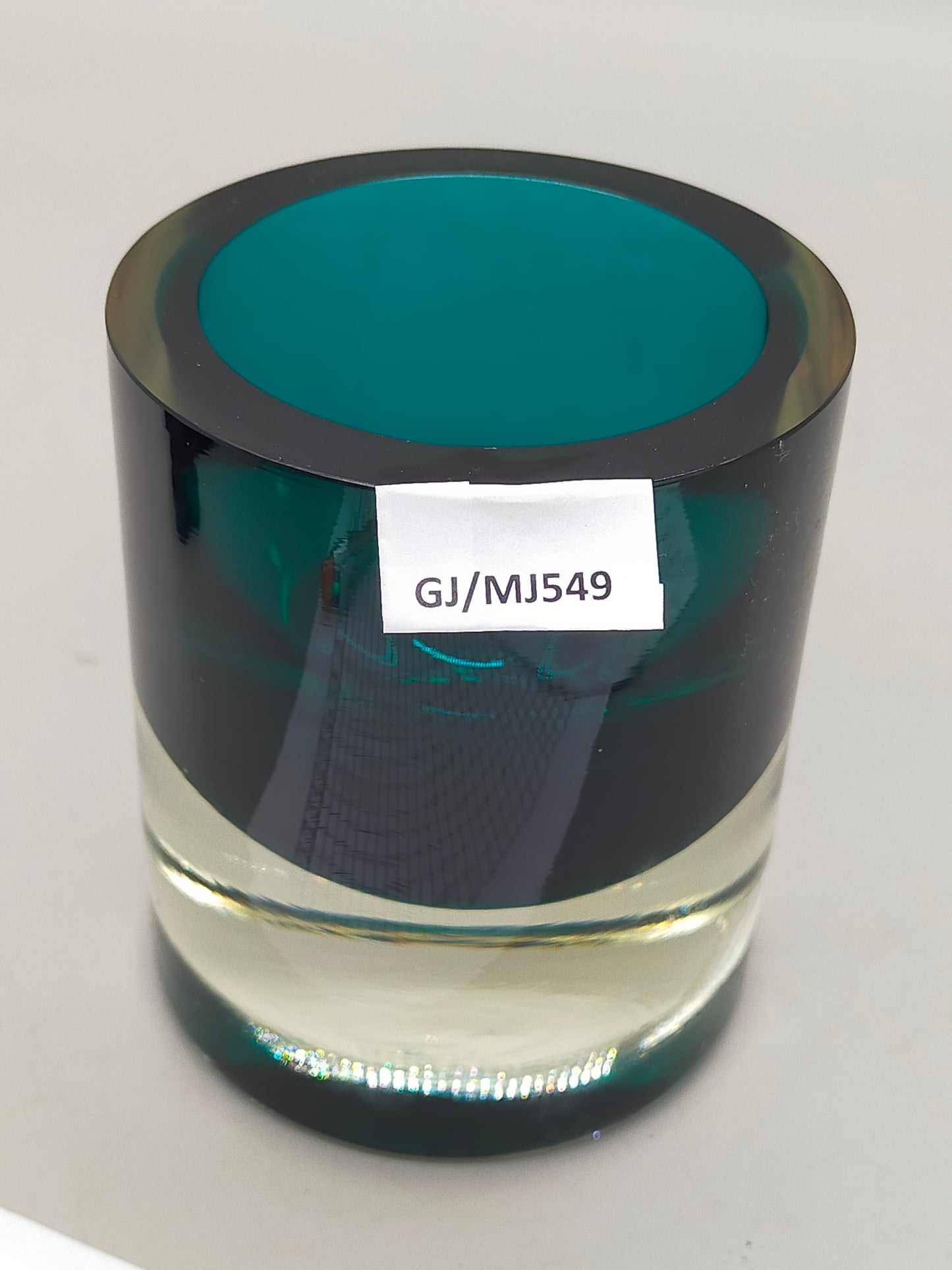Exklusives Murano Glasvase Minimalistische Vase in Smaragdgrün