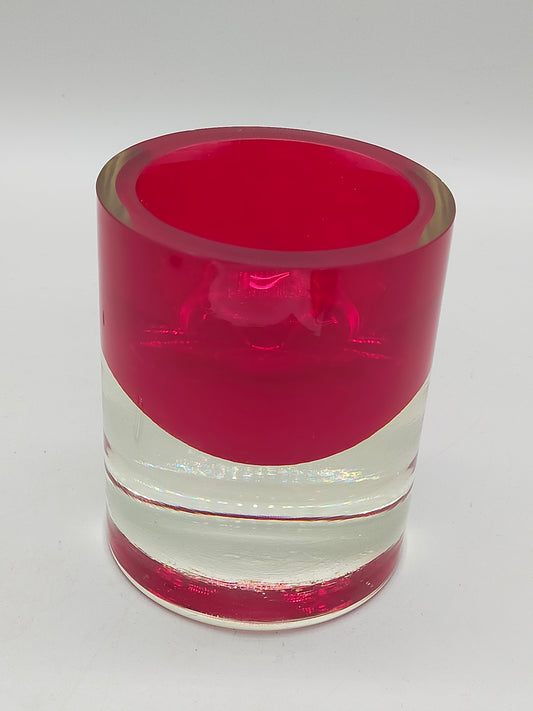 Stilvolles Murano Glaswindlicht Design in Beerenrot