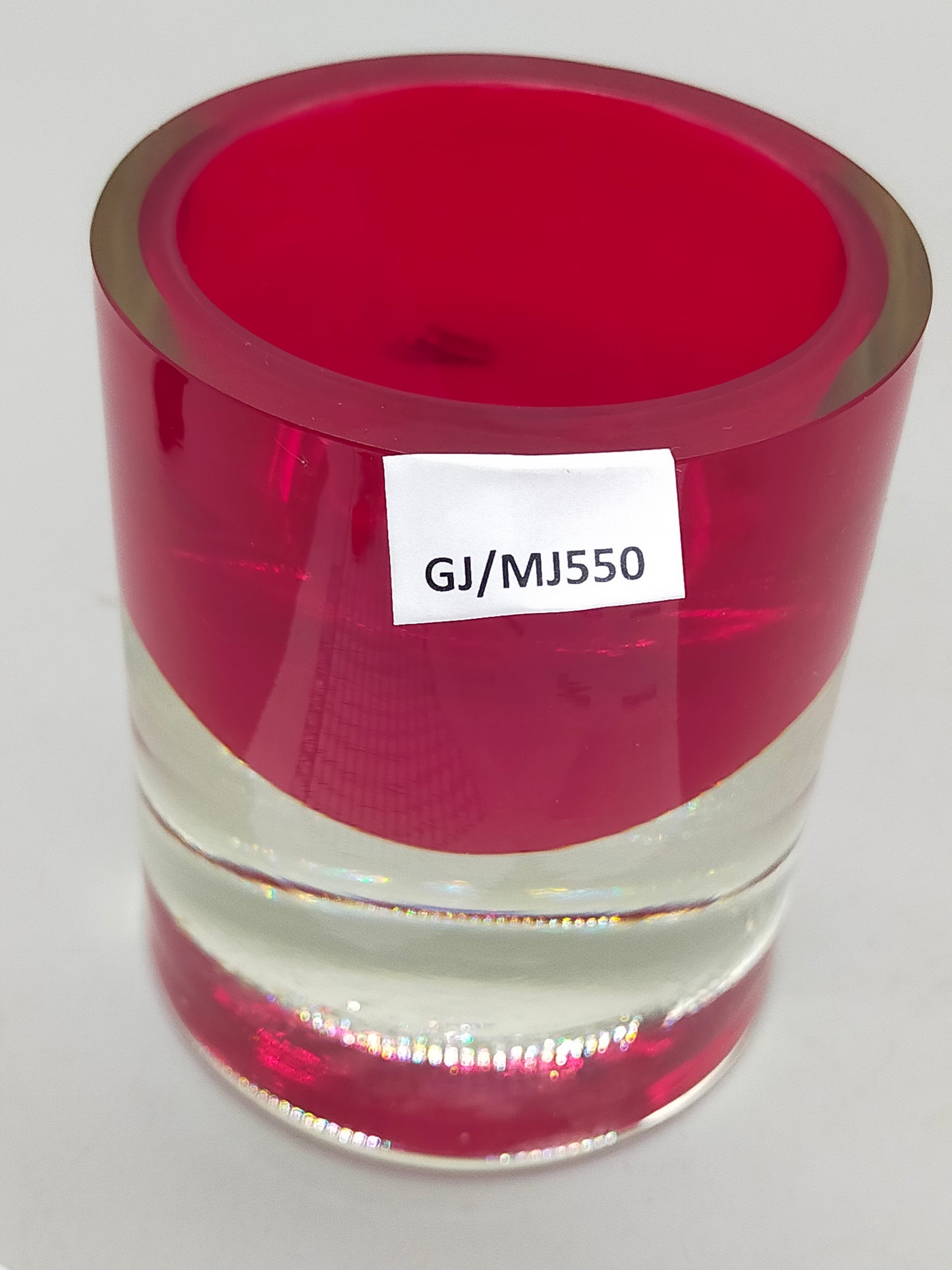 Stilvolles Murano Glaswindlicht Design in Beerenrot