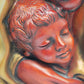 Achatit Wandrelief Madonna mit Kind Handarbeit aus Deutschland