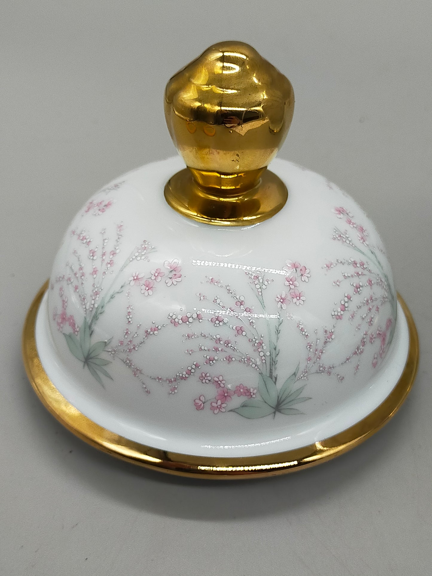 Elegante Tirschenreuth Porzellan Deckelvase Zartes Blütendesign