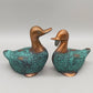 Deko Enten Figuren aus Bronze Kunstvolle Entenpaare
