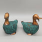 Deko Enten Figuren aus Bronze Kunstvolle Entenpaare
