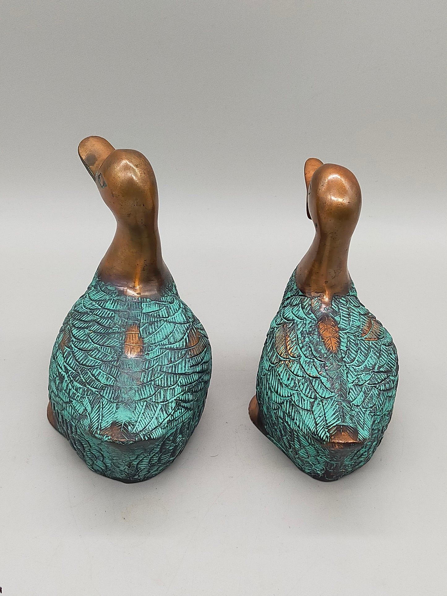 Deko Enten Figuren aus Bronze Kunstvolle Entenpaare