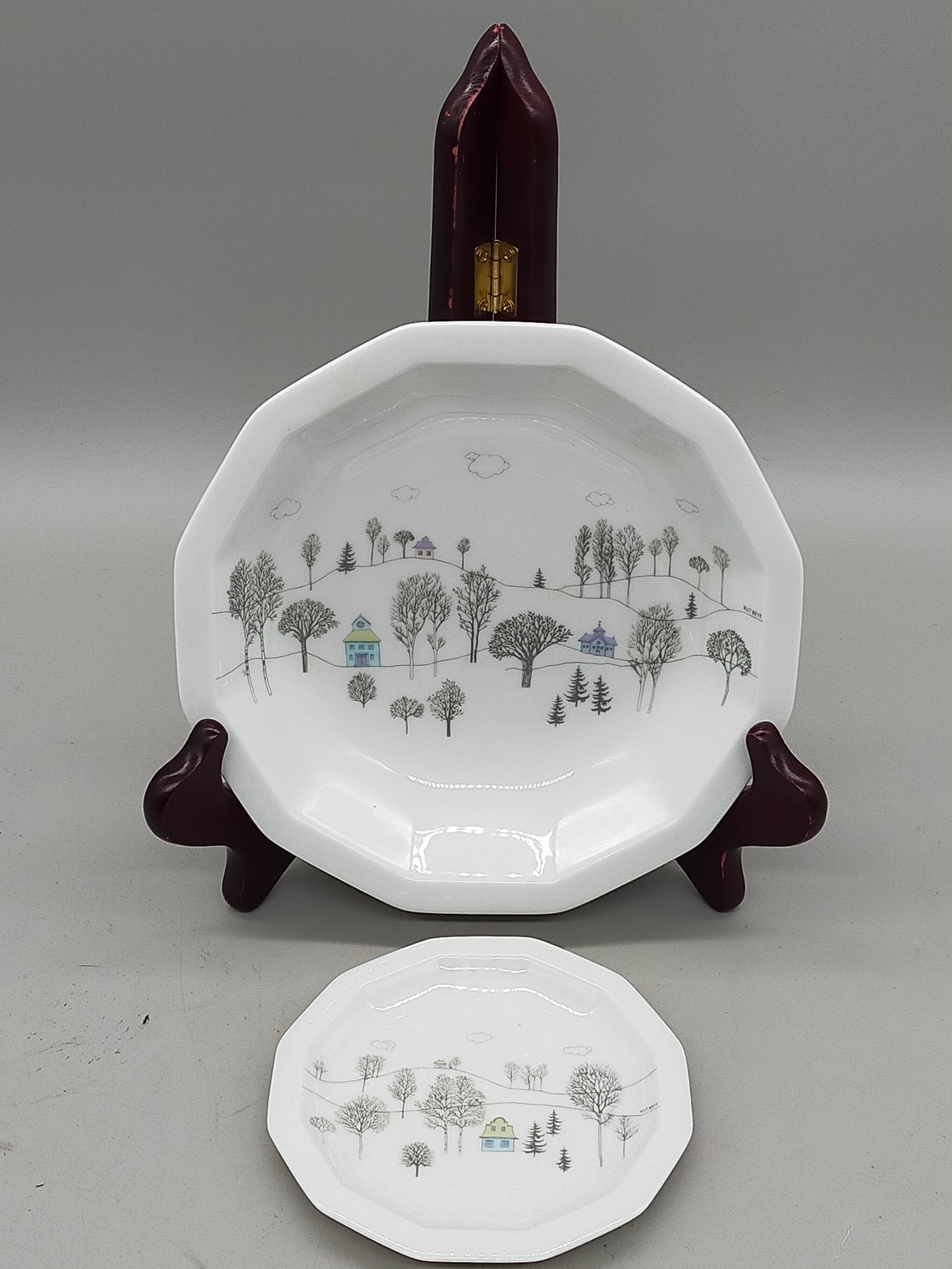 Rosenthal Polygon Winterreise Schale & Unterteller Set